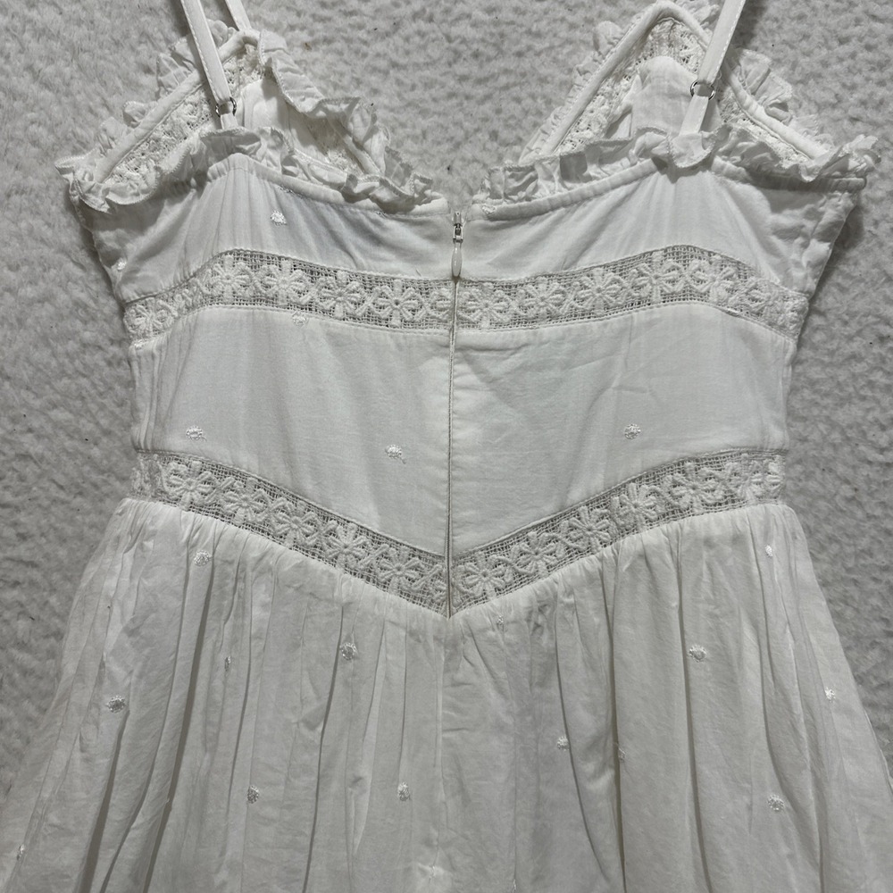 MAJORELLE Kariselle Mini Dress Size XS White Fit & Flare Sweetheart Neckline - Picture 9 of 13
